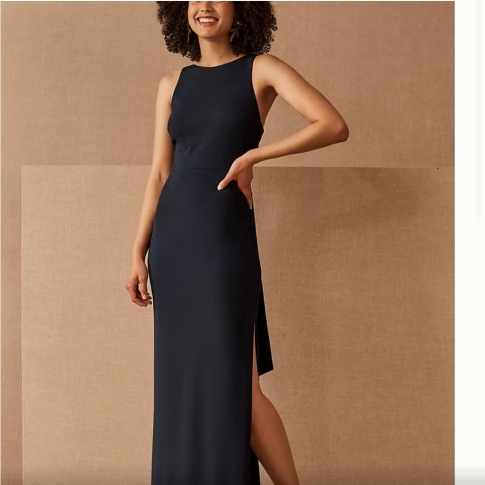 BHLDN London Crepe Tie-Back Dress/Gown